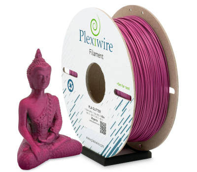 PLA GLITTER пластик для 3D принтера маджента 400м / 1.185кг / 1.75мм