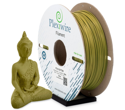 PLA GLITTER пластик для 3D принтера оліва 400м / 1.185кг / 1.75мм