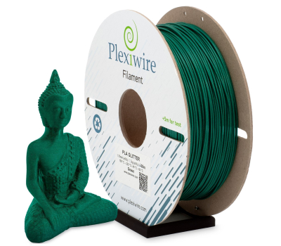 PLA GLITTER пластик для 3D принтера зелений 400м / 1.185кг / 1.75мм